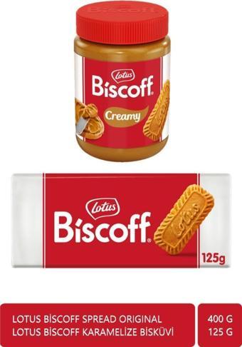 Lotus Biscoff Spread Bisküvi Kreması 400 gr + Biscoff Karamelize Bisküvi 125 gr 