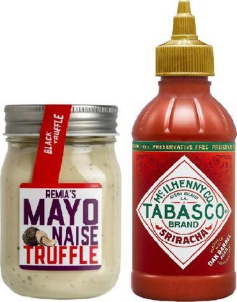 Remia Trüflü Mayonez 220 Gr + Tabasco Sriracha Acı Biber Sosu 300 Gr