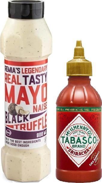 Remia Trüflü Mayonez 800ml + Tabasco Sriracha Acı Biber Sosu 300 Gr