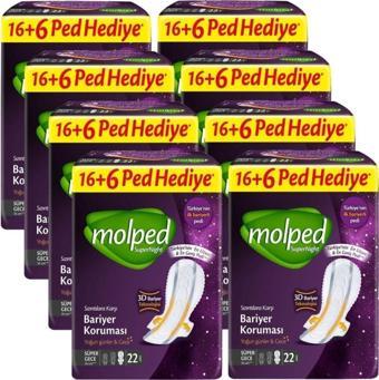 Molped Süpernight Süper Gece Dev Ekonomik Paketi 22'Li 8 Paket