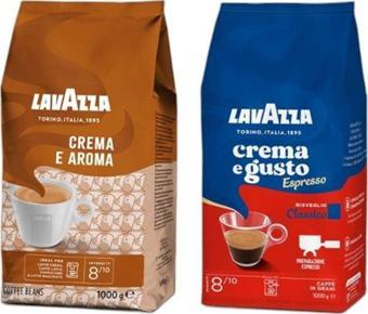 Lavazza Crema E Aroma 1Kg + Crema E Gusto 1Kg 2'Li Çekirdek Kahve Seti 2Kg