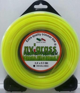 Nylgrass Motorlu Tırpan Misinası 3.0mm 6 Köşe 53 Mt