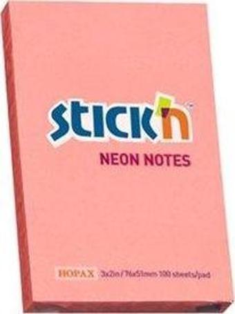 Hopax Not Kağıdı Stickn 76x51 Neon Pembe 100 Yaprak