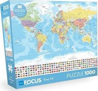 Blue Focus 1000 Parça - World Map (dünya Haritası) BF430