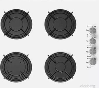 Elenberg Elb 640W Beyaz Cam Ankastre Ocak Dg/Lpg 60 Cm