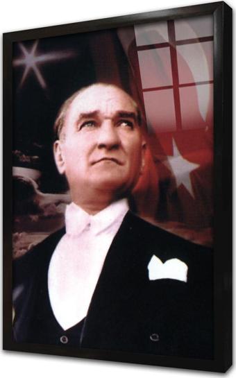 Tablosan Istikbal Göklerdedir Atatürk Çerçeveli Cam Tablo