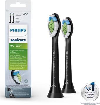 Philips Sonicare HX6062/13 - Optimal White - Sonic Şarjlı Diş Fırçası Yedek Başlıkları - 2'li Siyah