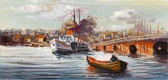 Tablosan Istanbul Yeni Camii Ve Galata Köprüsü Kanvas Tablo 20x40 cm Kb16202 20x40 cm