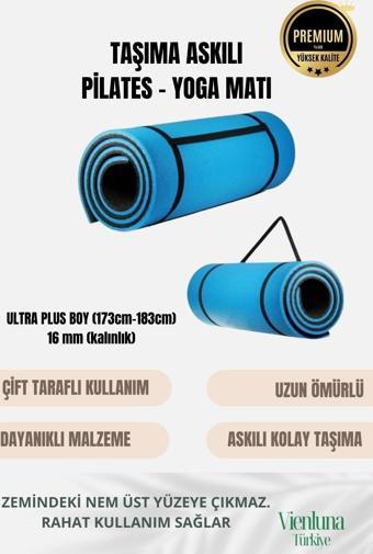 Lüks İki Yüzeyli Kayma Önleyici Silinebilir Hijyenik Yoga Minderi Pilates Meditasyon Matı 16 mm