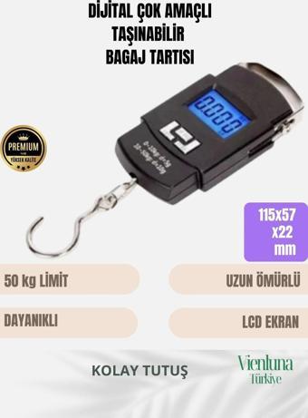 Premium Lcd Ekran Hassas Seyahat Bavul Tartı Dijital Çok Amaçlı Taşınabilir Bagaj Tartısı Max 50 Kg