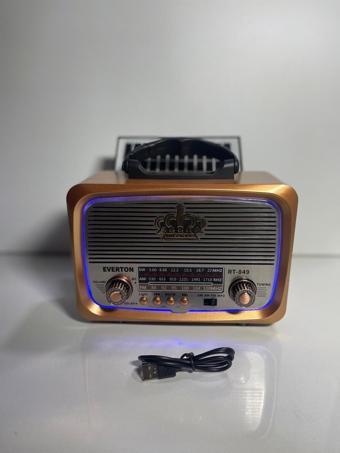 Everton Rt-849 Bluetooth Fm-Usb-Tf-Aux Şarjlı Nostaljik Radyo Güneş Panelli