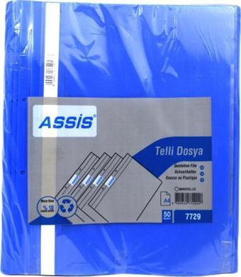 Assis Telli Dosya Mavi 7729 (50 Li Paket)