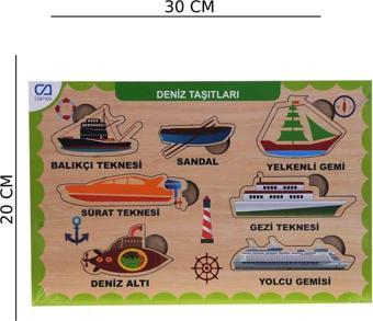 Ca Games Ahşap Deniz Taşıtları Bul-Tak Caahs-3201