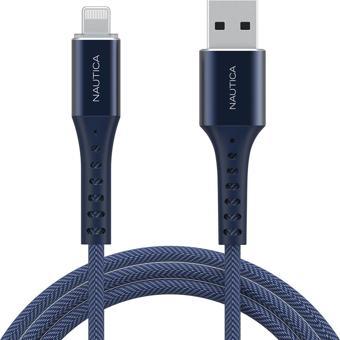 Nautica C65 MFI Lightning to USB-A 12W Örgülü Hızlı Şarj ve Data Kablosu 2.1M Navy