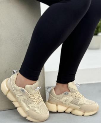 Solazer Kadın Ortopedik Taban File Detaylı Sneaker SLZ00033