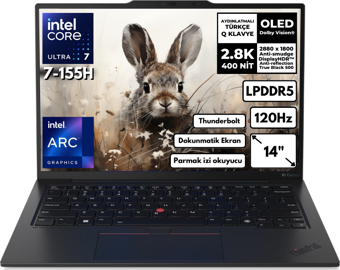 Lenovo ThinkPad X1 Carbon G12 Ultra 7-155H 32-GBDDR5 4 TBSSD 14" OLED TOUCH Windows 11 Pro 21KC00B7TX BT3