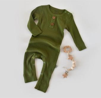 Baby Cosy Bebek Uzun Kollu Tulum, %50 Modal Kumaş - %50 Organik Pamuk, Bebek Ve Yenidoğan Serisi - Csym11420 Yeşil 6-9 Ay