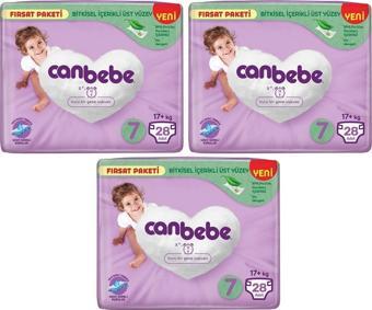 Canbebe Bebek Bezi Fırsat Paketi 7 Beden XXL (17+ Kg) 28 li x 3 Adet