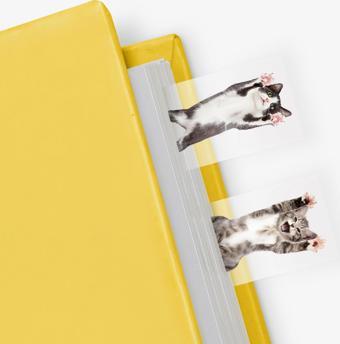 Mustard Cat in a Book Kitap Ayracı