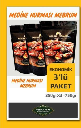 Hurma Aşkı Medine Hurması Mebrum 3X250Gr