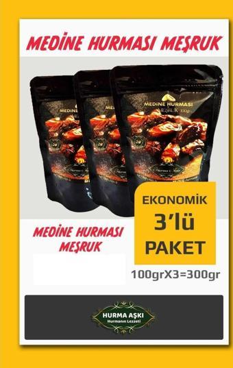 Hurma Aşkı Medine Hurması Meşruk 3X100Gr