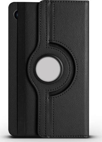 Xiaomi Redmi Pad Se 8.7 inç Kılıf 360 Derece Dönebilen Yatay ve Dikey Standlı Dönerli Deri Tablet Kılıfı