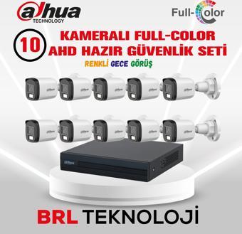 Dahua 10 Kameralı 30 Metre Renkli Gece Görüşlü Full HD Güvenlik Kamera Seti