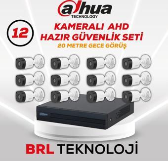 Dahua 12 Kameralı 20 Metre Gece Görüşlü Full Hd Güvenlik Kamera Seti