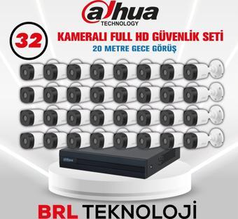 Dahua 32 Kameralı 20 Metre Gece Görüşlü Full Hd Güvenlik Kamera Seti