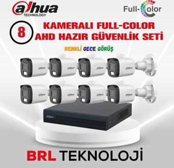 Dahua 8 Kameralı 30 Metre Renkli Gece Görüşlü Full HD Güvenlik Kamera Seti