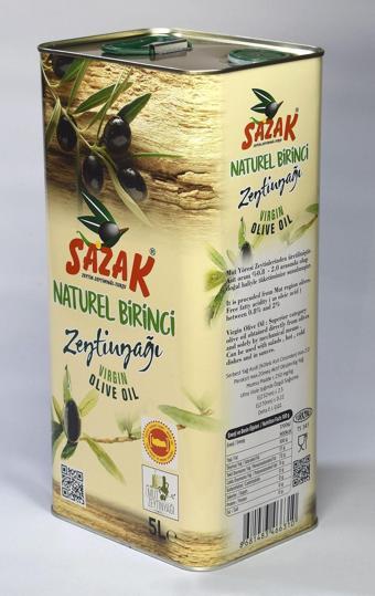 Sazak Zeytin Zeytinyağı Natürel Birinci Zeytinyağı 5 Lt