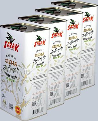 Sazak Zeytin Zeytinyağı Naturel Sızma Zeytinyağı 20 Lt