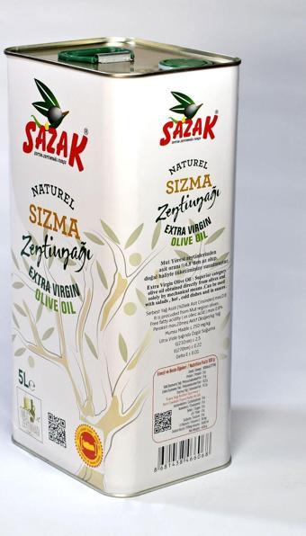 Sazak Zeytin Zeytinyağı Sazak Naturel Sızma Zeytinyağı 5 Lt