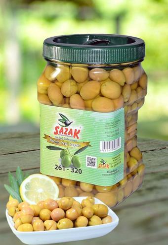 Sazak Zeytin Zeytinyağı Yeşil Kırma Zeytin Doğal Fermente Yeşil Zeytin 900Gr