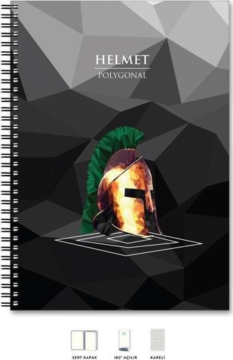 LeColor A4 Defter Kareli 200 syf Kask Polygonal
