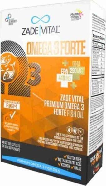 Zade Vital Omega 3 Forte Balık Yağı 40 Yumuşak Kapsül