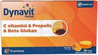 Dynavit Herbal Vitamin C & Propolis & Betaglukan 16 Pastil