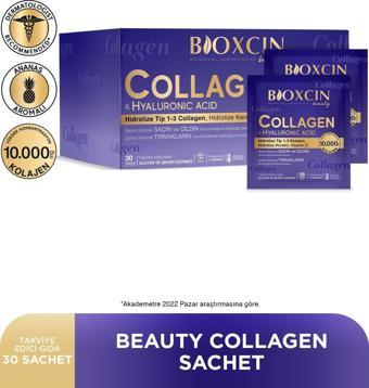 Bioxcin Beauty Collagen Toz 30 Saşe X 10.000 Mg Tip 1 - Tip 3 Hidrolize Kolajen - Keratin