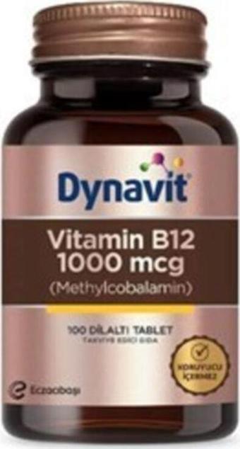 Dynavit Vitamin B12 1000 Mcg Methylcobalamin 100 Dilaltı Tablet