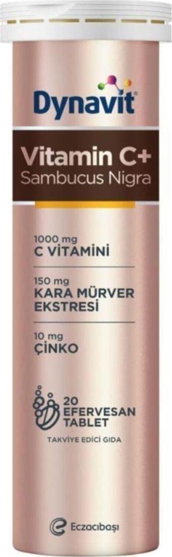 Dynavit Vitamin C+ Sambucus Nigra 20 Efervesan Tablet