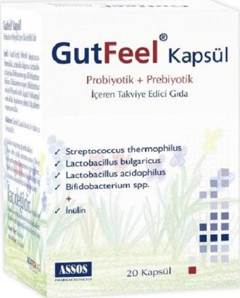 Assos Gutfeel Probiotik Prebiotik 20 Kapsül