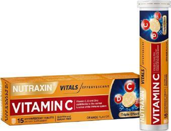 Nutraxin Efervesan Vitamin C-D-Zınc 15 Efervesan Tablet