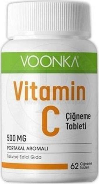 Voonka C Vitamini 500 Mg 62 Çiğneme Tableti