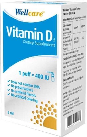 Wellcare Vitamin D3 400 Iu 5 ml