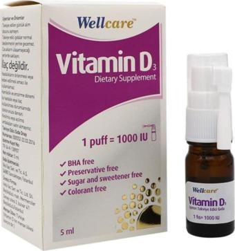 Wellcare Vitamin D3 1000 Iu Sprey - 5 Ml