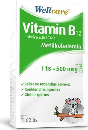 Wellcare Vitamin B12 Metilkobalamin 500 Mcg Dil Altı Sprey 5 Ml