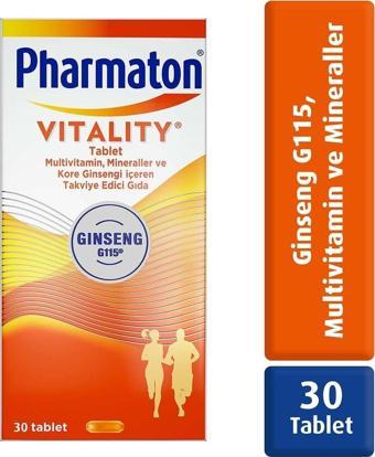 Pharmaton Vitality 30 Tablet - Ginseng G115, Multivitamin Ve Mineraller