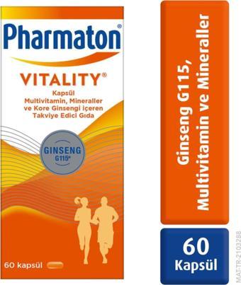 Pharmaton Vitality 60 Kapsül - Ginseng G115, Multivitamin Ve Mineraller