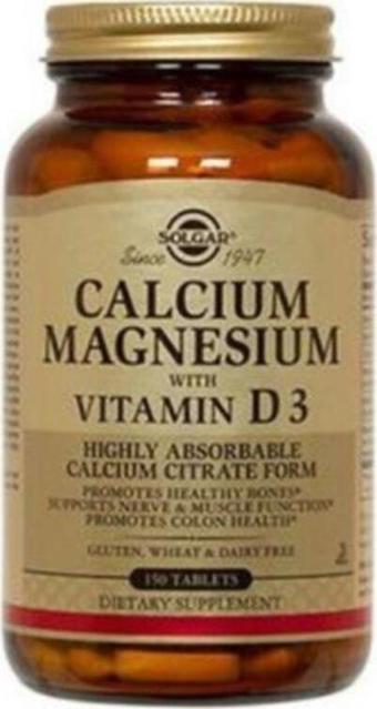 Solgar Calcium Magrnesium Vitamin D3 150 Tablet