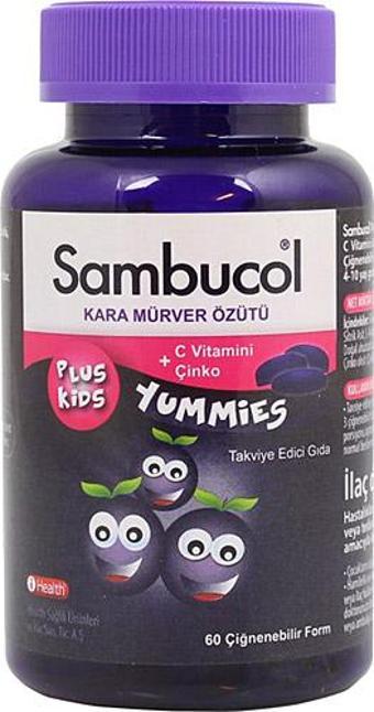 Sambucol Plus Kids Yummies 60 Çiğneme Tableti